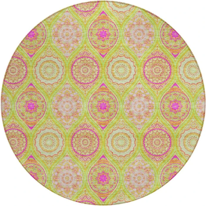 Addison Chantille ACN976-Lime 8 ft. X 8 ft. Round Rug