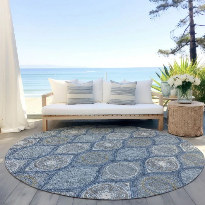 Addison Chantille ACN976-Navy 8 ft. X 8 ft. Round Rug