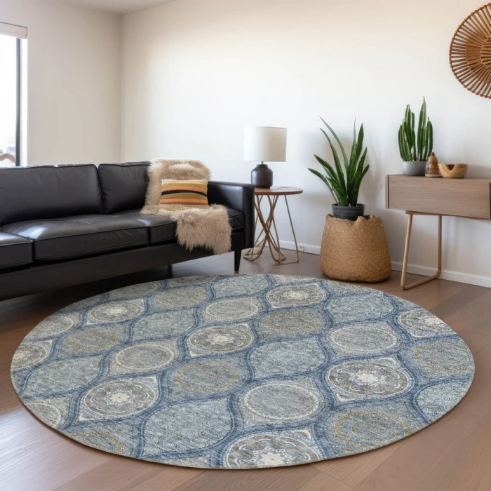 Addison Chantille ACN976-Navy 8 ft. X 8 ft. Round Rug