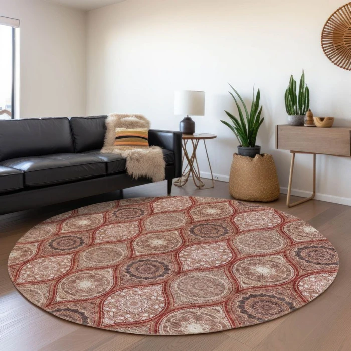 Addison Chantille ACN976-Paprika 8 ft. X 8 ft. Round Rug