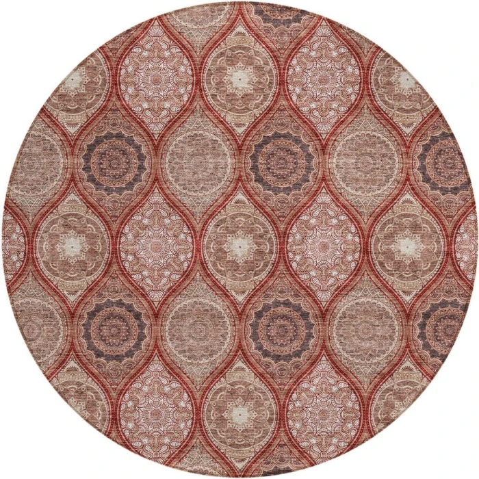 Addison Chantille ACN976-Paprika 8 ft. X 8 ft. Round Rug