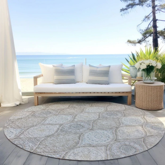 Addison Chantille ACN976-Taupe 8 ft. X 8 ft. Round Rug