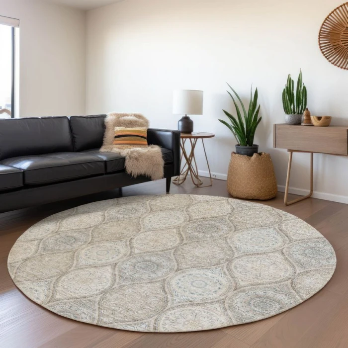 Addison Chantille ACN976-Taupe 8 ft. X 8 ft. Round Rug