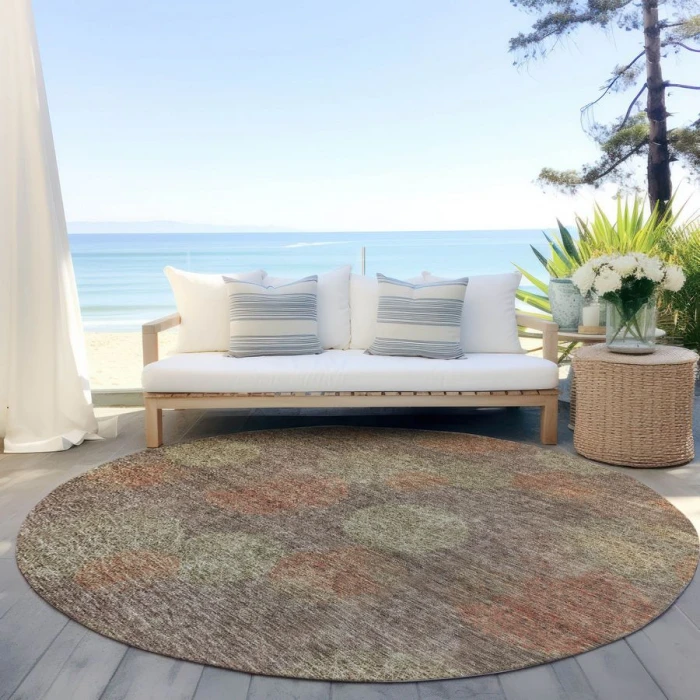 Addison Chantille ACN977-Brown 8 ft. X 8 ft. Round Rug