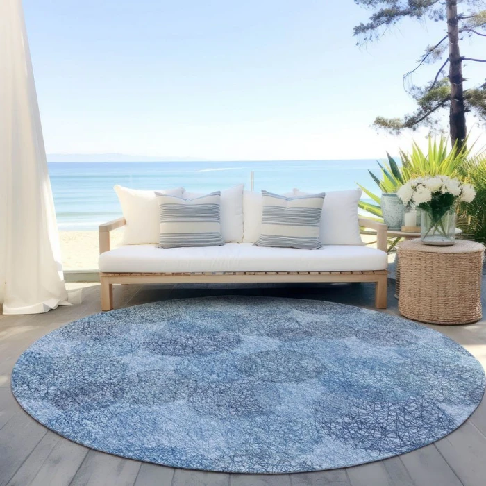 Addison Chantille ACN977-Denim 8 ft. X 8 ft. Round Rug