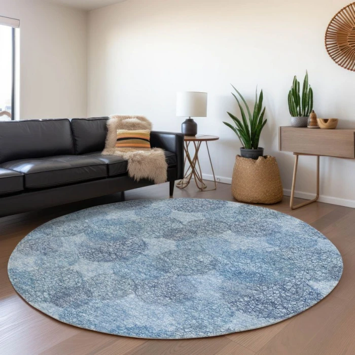 Addison Chantille ACN977-Denim 8 ft. X 8 ft. Round Rug