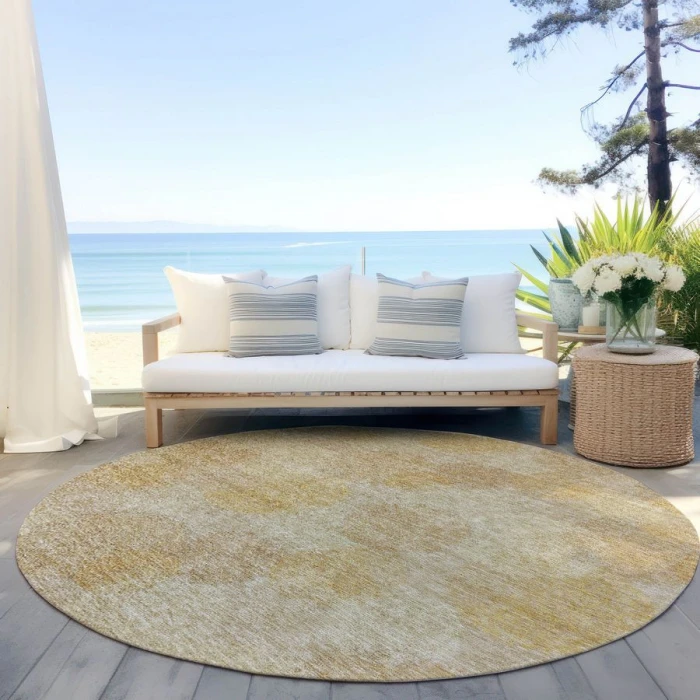 Addison Chantille ACN977-Gold 8 ft. X 8 ft. Round Rug