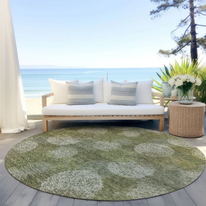 Addison Chantille ACN977-Green 8 ft. X 8 ft. Round Rug