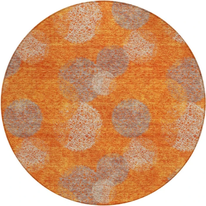 Addison Chantille ACN977-Orange 8 ft. X 8 ft. Round Rug