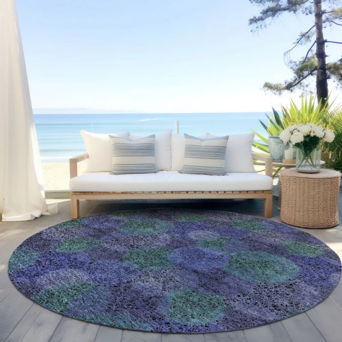 Addison Chantille ACN977-Purple 8 ft. X 8 ft. Round Rug