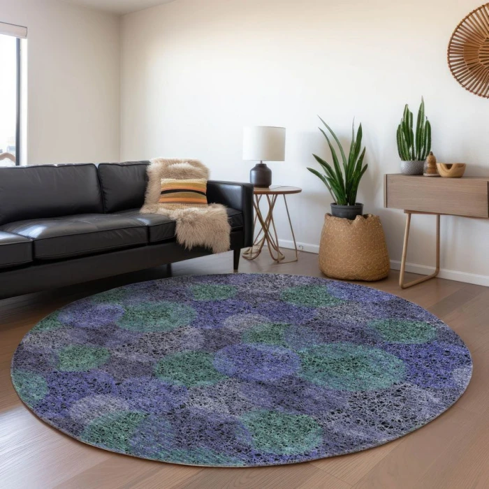 Addison Chantille ACN977-Purple 8 ft. X 8 ft. Round Rug