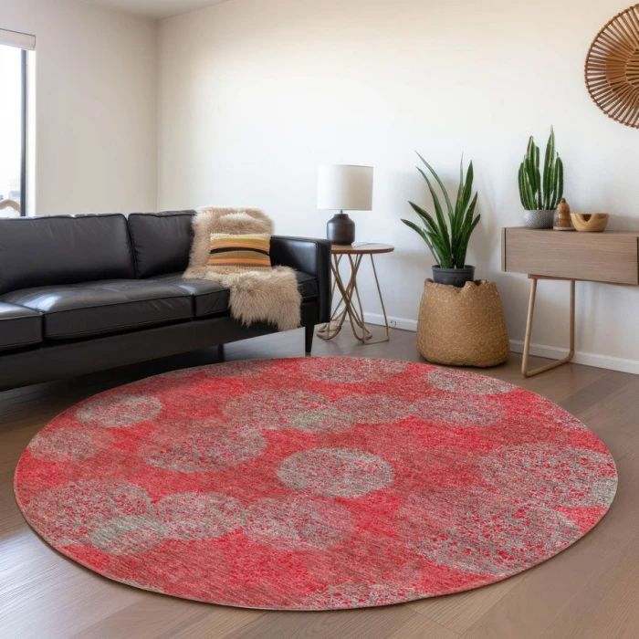 Addison Chantille ACN977-Red 8 ft. X 8 ft. Round Rug