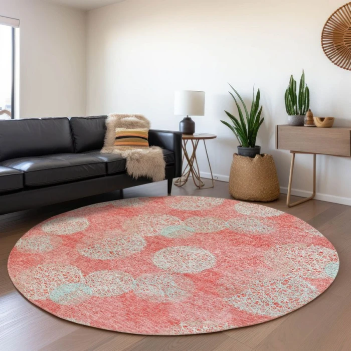 Addison Chantille ACN977-Salmon 8 ft. X 8 ft. Round Rug