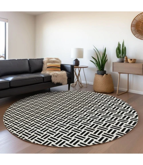 Addison Chantille ACN978-Black 8 ft. X 8 ft. Round Rug