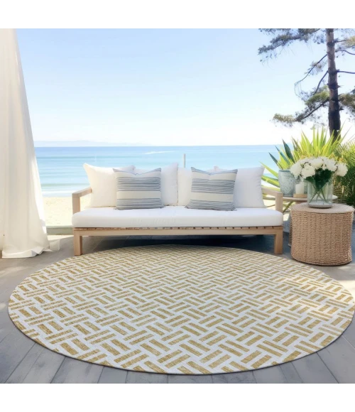 Addison Chantille ACN978-Gold 8 ft. X 8 ft. Round Rug