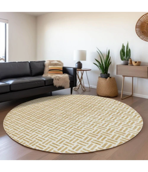 Addison Chantille ACN978-Gold 8 ft. X 8 ft. Round Rug
