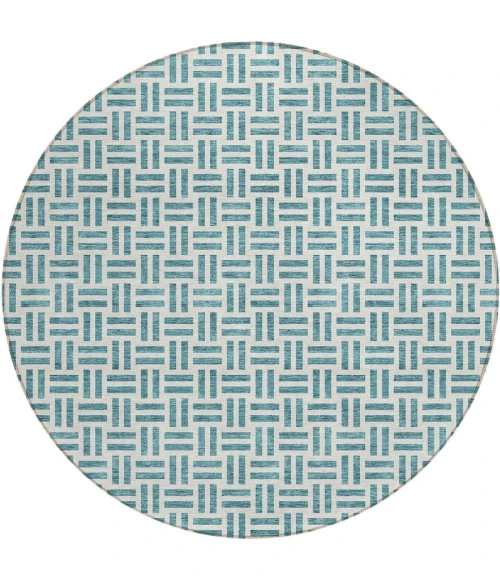 Addison Chantille ACN978-Teal 8 ft. X 8 ft. Round Rug
