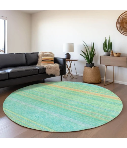 Addison Chantille ACN979-Aqua 8 ft. X 8 ft. Round Rug