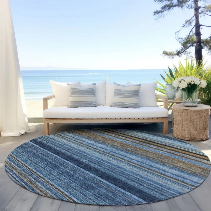 Addison Chantille ACN979-Navy 8 ft. X 8 ft. Round Rug