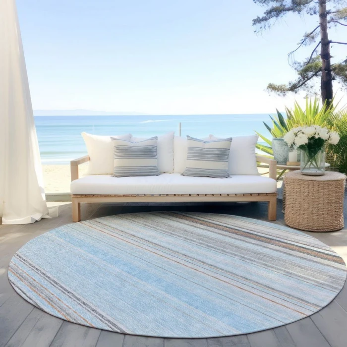 Addison Chantille ACN979-Sky 8 ft. X 8 ft. Round Rug