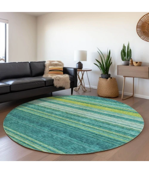 Addison Chantille ACN979-Teal 8 ft. X 8 ft. Round Rug