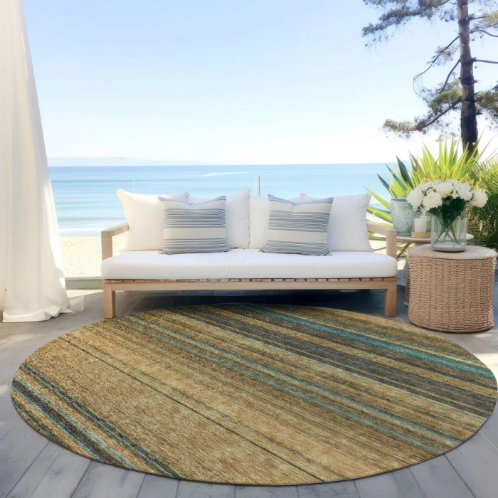 Addison Chantille ACN979-Wheat 8 ft. X 8 ft. Round Rug