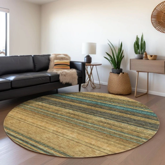 Addison Chantille ACN979-Wheat 8 ft. X 8 ft. Round Rug