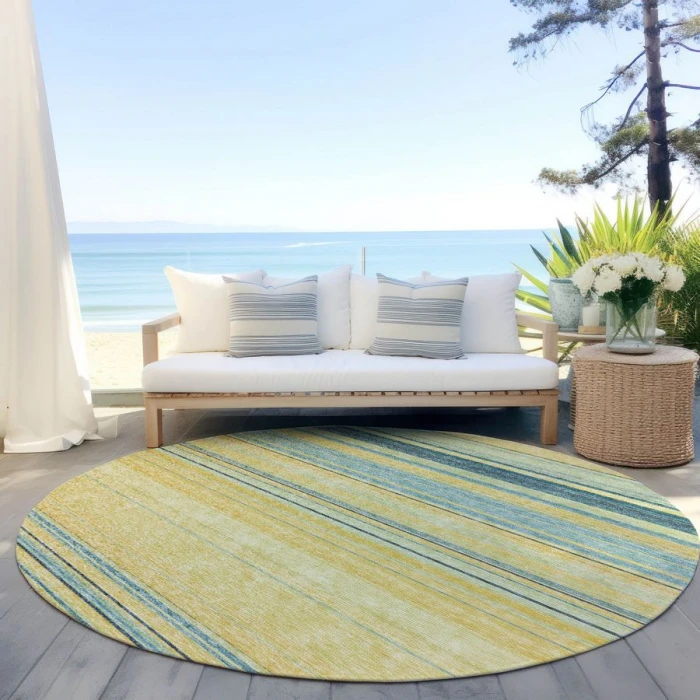 Addison Chantille ACN979-Yellow 8 ft. X 8 ft. Round Rug