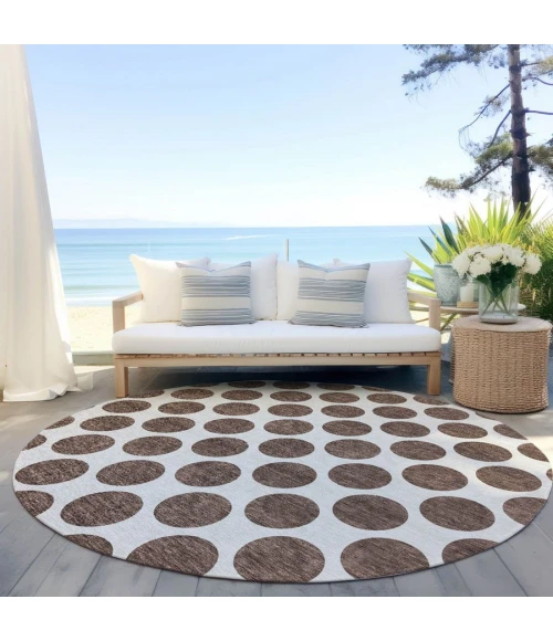 Addison Chantille ACN980-Brown 8 ft. X 8 ft. Round Rug