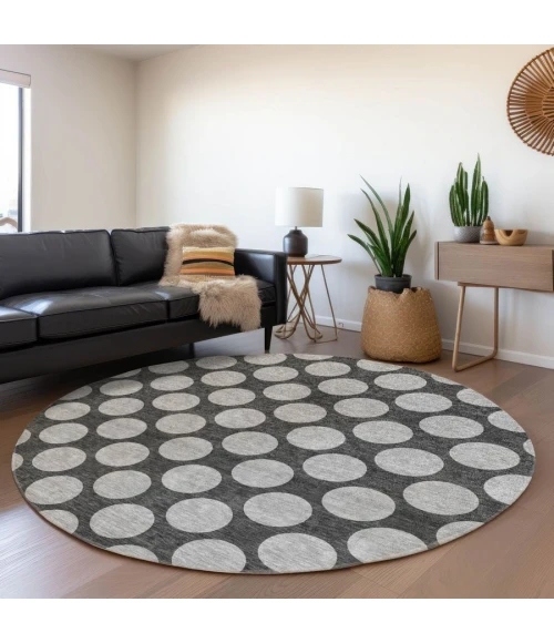 Addison Chantille ACN980-Charcoal 8 ft. X 8 ft. Round Rug