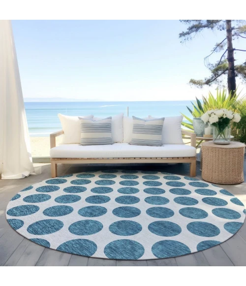 Addison Chantille ACN980-Teal 8 ft. X 8 ft. Round Rug