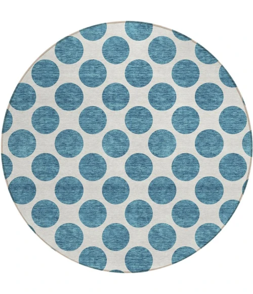 Addison Chantille ACN980-Teal 8 ft. X 8 ft. Round Rug