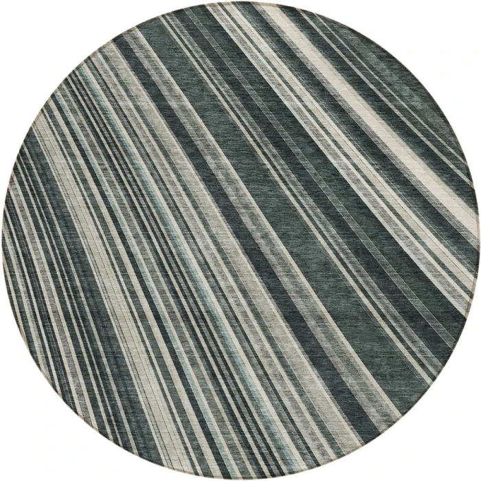 Addison Chantille ACN981-Black 8 ft. X 8 ft. Round Rug