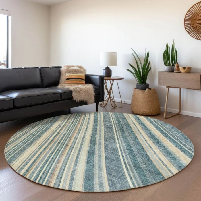 Addison Chantille ACN981-Sky 8 ft. X 8 ft. Round Rug