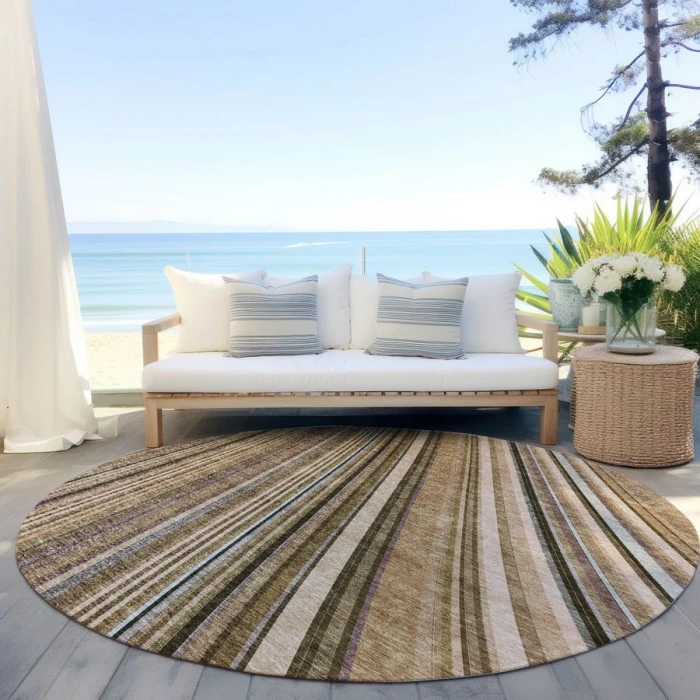 Addison Chantille ACN981-Taupe 8 ft. X 8 ft. Round Rug