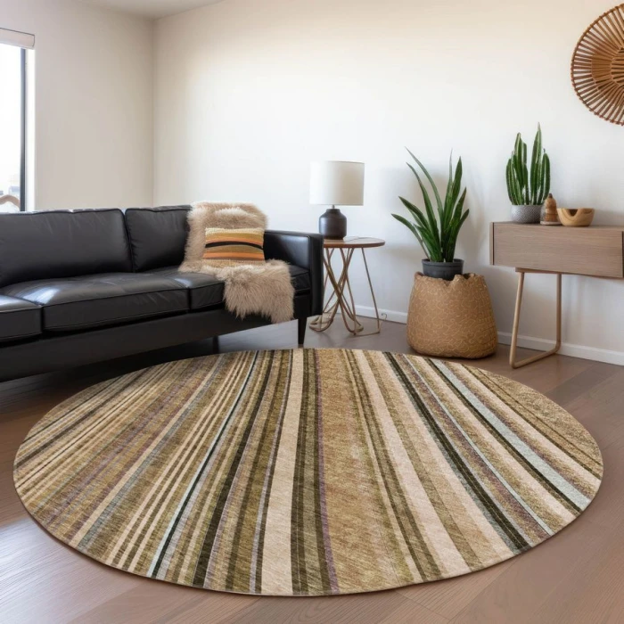 Addison Chantille ACN981-Taupe 8 ft. X 8 ft. Round Rug