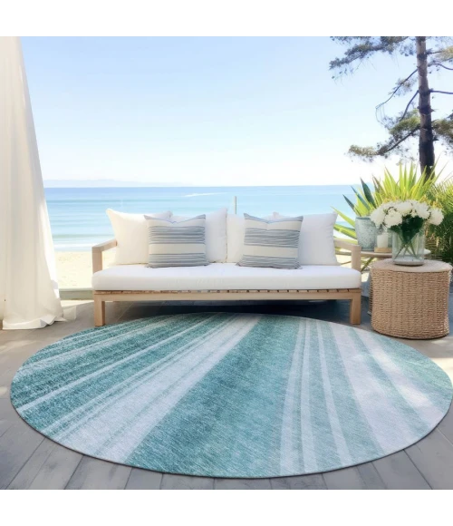Addison Chantille ACN981-Teal 8 ft. X 8 ft. Round Rug