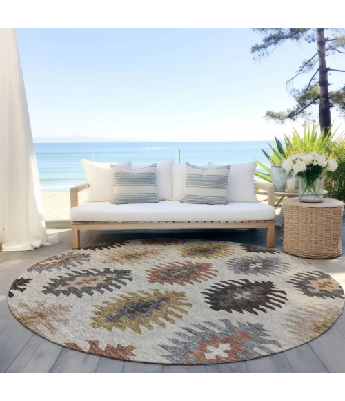 Addison Chantille ACN983-Beige 8 ft. X 8 ft. Round Rug