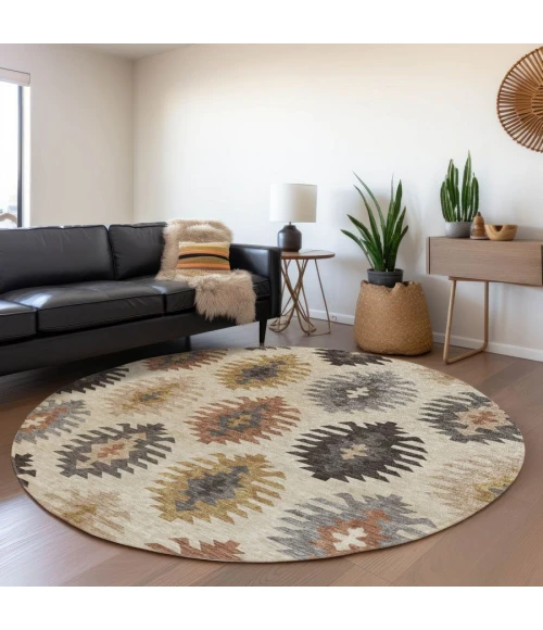 Addison Chantille ACN983-Beige 8 ft. X 8 ft. Round Rug