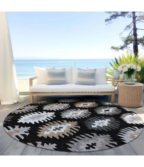 Addison Chantille ACN983-Black 8 ft. X 8 ft. Round Rug