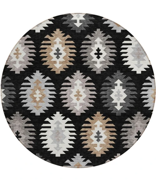 Addison Chantille ACN983-Black 8 ft. X 8 ft. Round Rug
