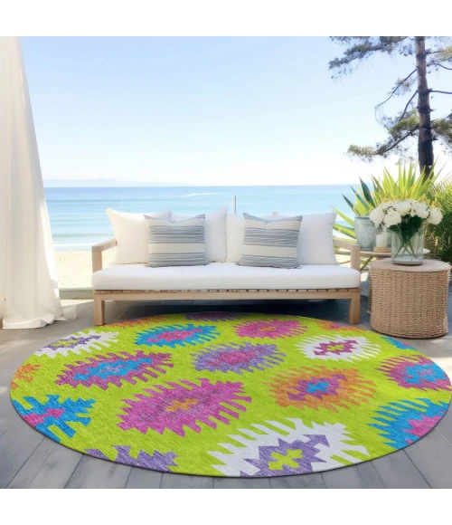 Addison Chantille ACN983-Lime 8 ft. X 8 ft. Round Rug