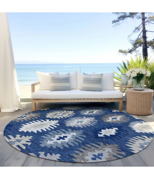 Addison Chantille ACN983-Navy 8 ft. X 8 ft. Round Rug