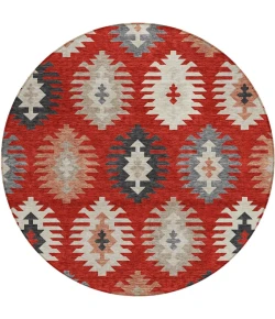 Addison Chantille ACN983-Red 8 ft. X 8 ft. Round Rug