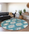 Addison Chantille ACN983-Teal 8 ft. X 8 ft. Round Rug