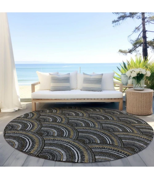 Addison Chantille ACN984-Black 8 ft. X 8 ft. Round Rug