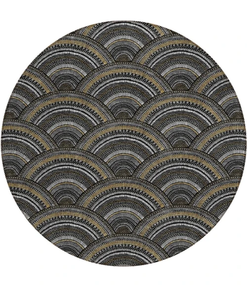 Addison Chantille ACN984-Black 8 ft. X 8 ft. Round Rug