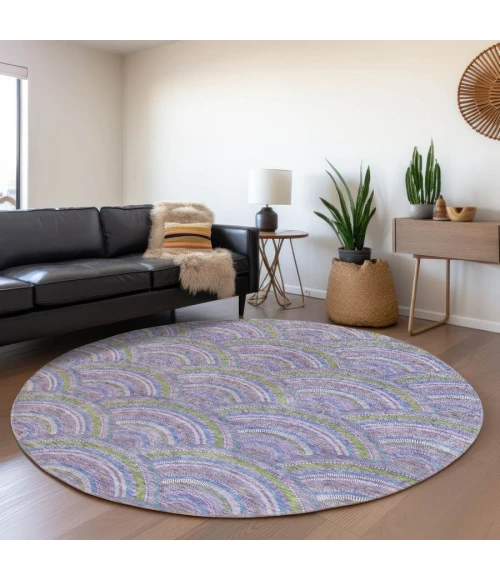 Addison Chantille ACN984-Lavender 8 ft. X 8 ft. Round Rug