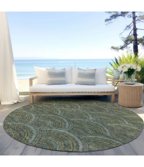 Addison Chantille ACN984-Olive 8 ft. X 8 ft. Round Rug