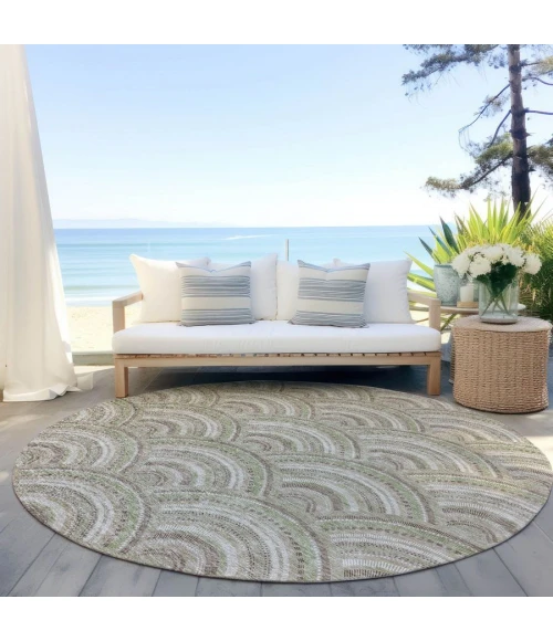 Addison Chantille ACN984-Taupe 8 ft. X 8 ft. Round Rug